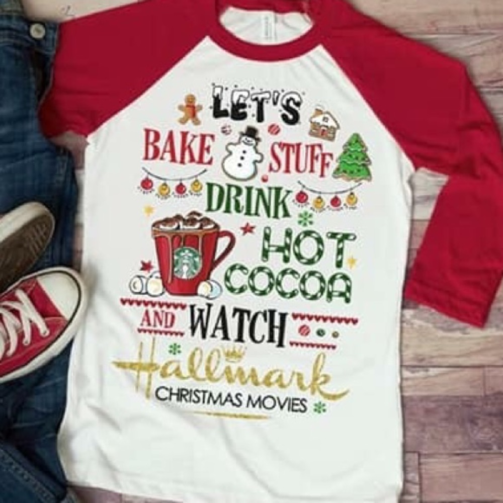 Christmas Raglan Red Sleeves
